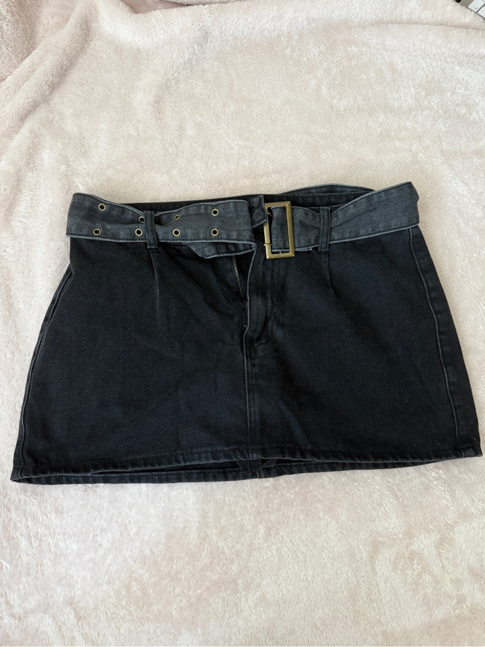 Shein Black Denim Skort